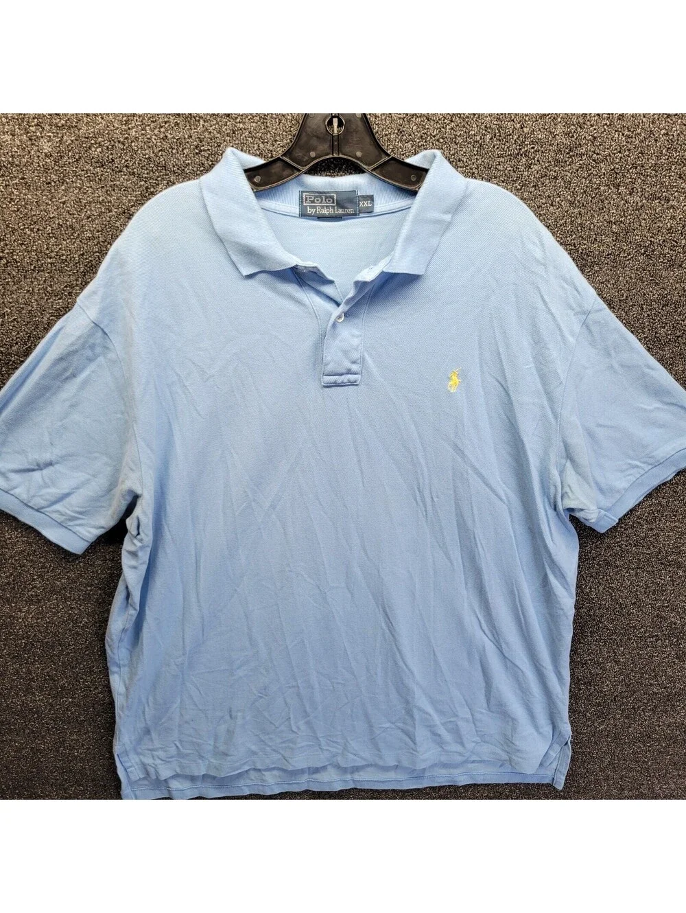 Vintage Polo Ralph Lauren Short Sleeve Polo Shirt Men's Size 2XL XXL Baby Blue